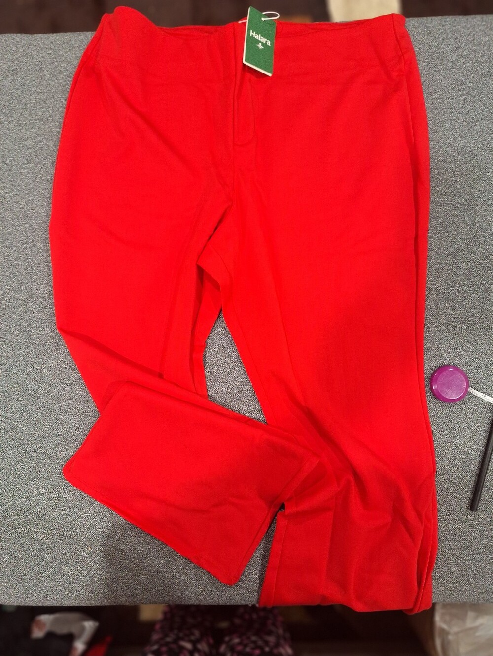 NWT - HALARA Bright Red Work Pants With Flare